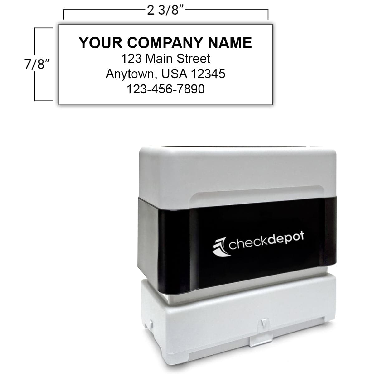 Small Self-Inking Name & Address Stamp - Check Depot