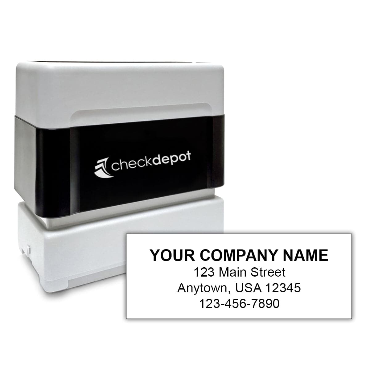 Small Self-Inking Name & Address Stamp - Check Depot