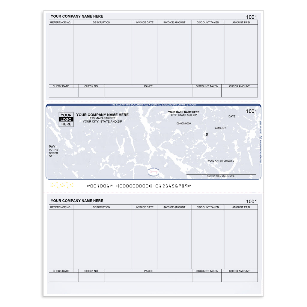 Laser Middle, Accounts Payable Computer Checks - CDM311 - Check Depot