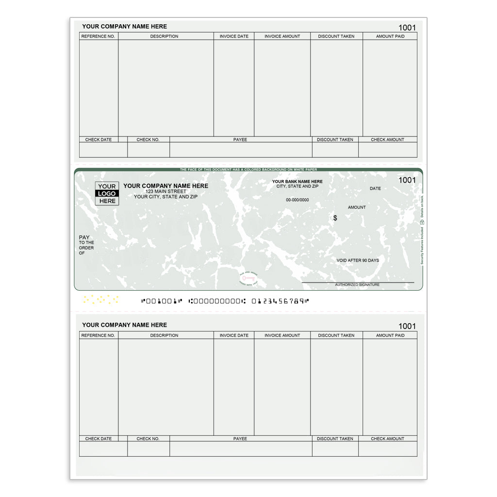 Laser Middle, Accounts Payable Computer Checks - CDM311 - Check Depot
