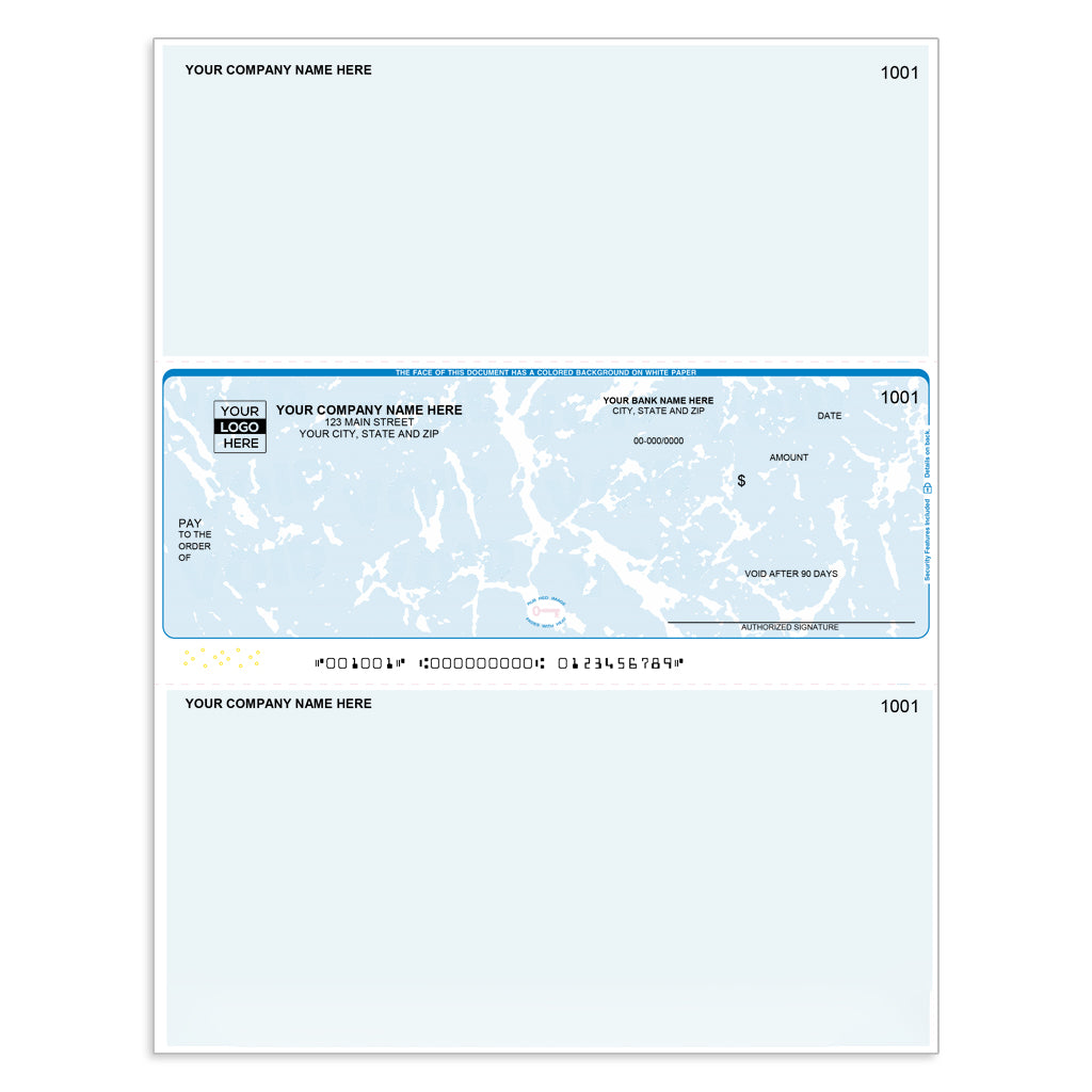 Laser Middle Accounts Payable Computer Checks - CDM359 - Check Depot