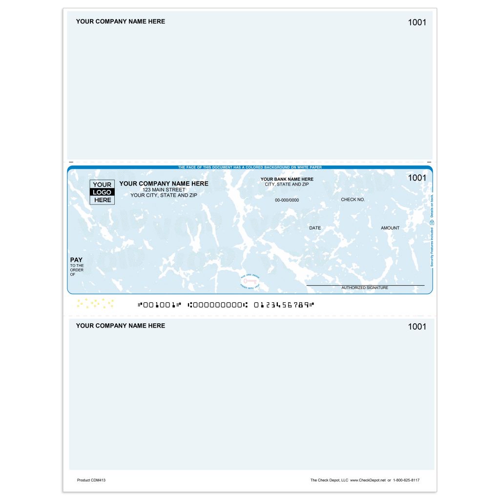 Laser Middle Multi-Purpose Computer Checks - CDM413 - Check Depot