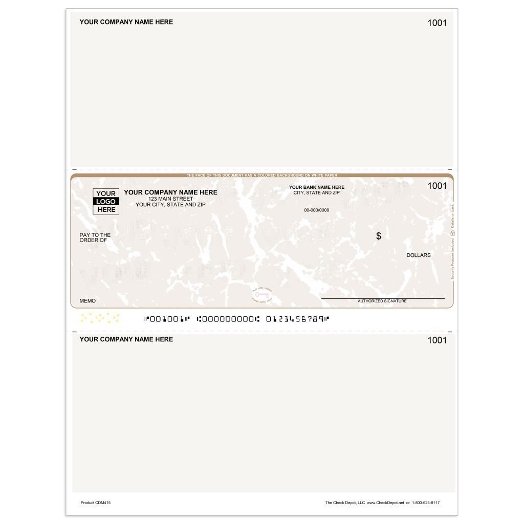 Laser Middle Multi-Purpose Computer Checks - CDM415 - Check Depot