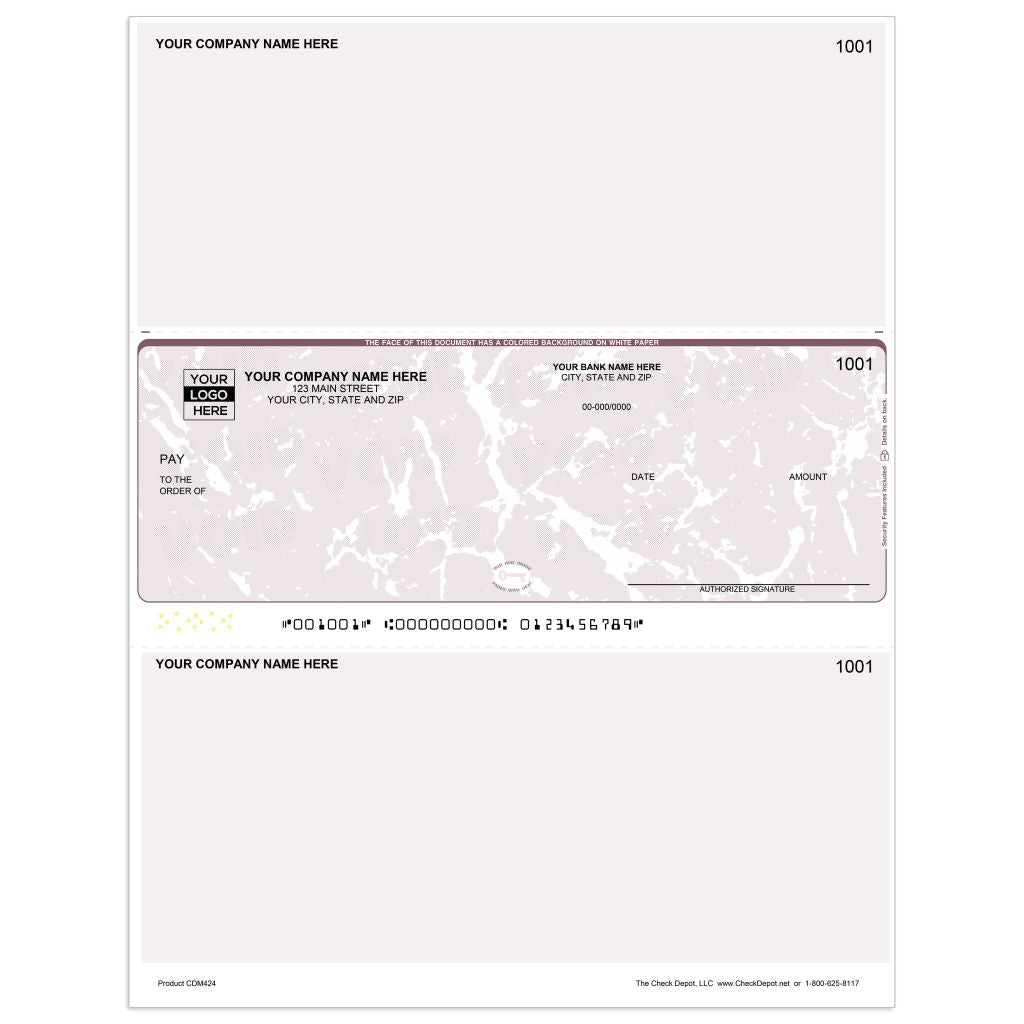 Laser Middle Multi-Purpose Computer Checks - CDM424 - Check Depot