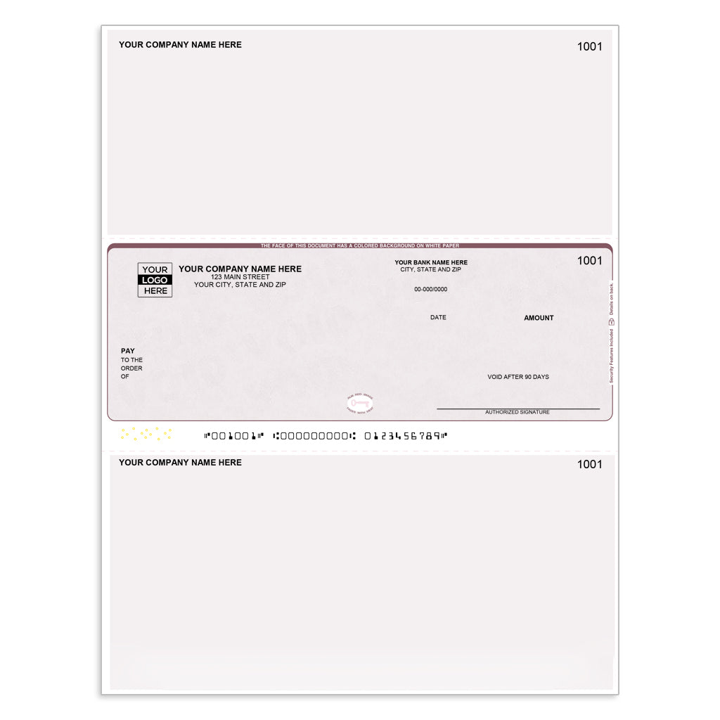 Laser Middle, Multi-Purpose Computer Checks - CDM434 - Check Depot