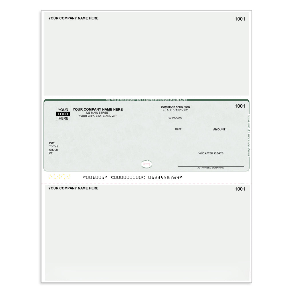 Laser Middle, Multi-Purpose Computer Checks - CDM434 - Check Depot