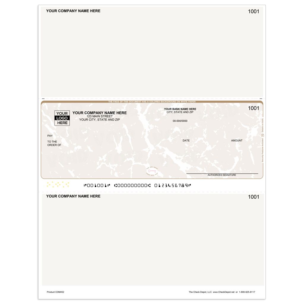 Laser Middle Multi-Purpose Computer Checks - CDM452 - Check Depot