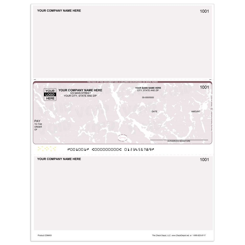 Middle Multi-Purpose Laser Computer Checks - CDM453 - Check Depot