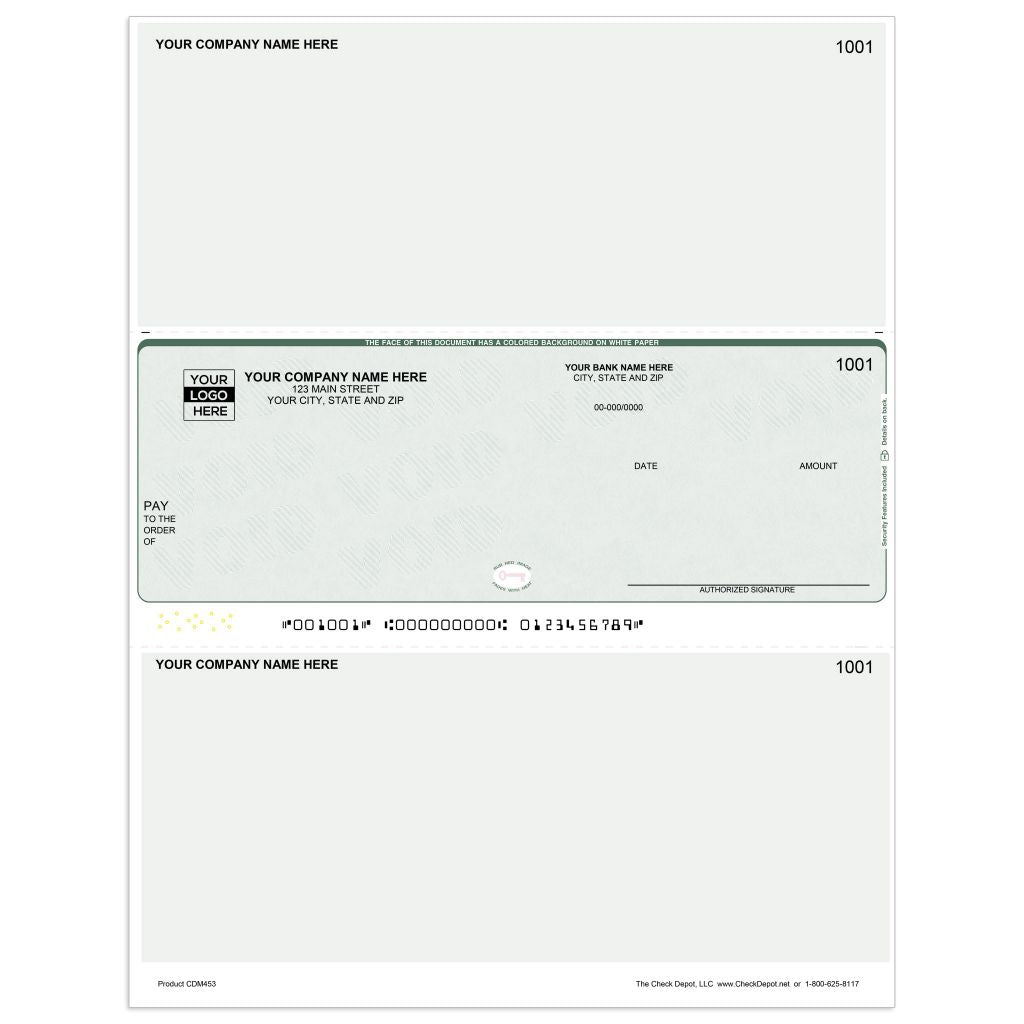 Middle Multi-Purpose Laser Computer Checks - CDM453 - Check Depot