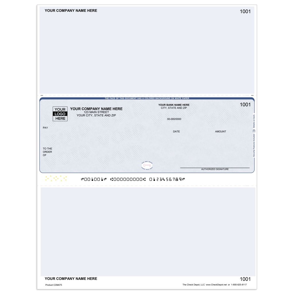 Laser Middle Multi-Purpose Computer Checks - CDM475 - Check Depot