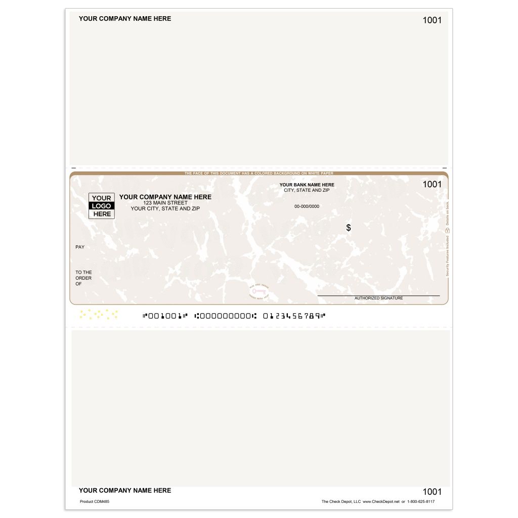 Laser Middle Multi-Purpose Computer Checks - CDM485 - Check Depot