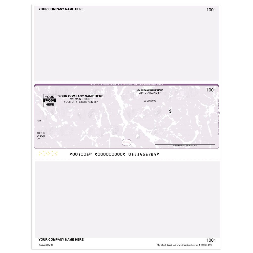 Laser Middle Multi-Purpose Computer Checks - CDM485 - Check Depot