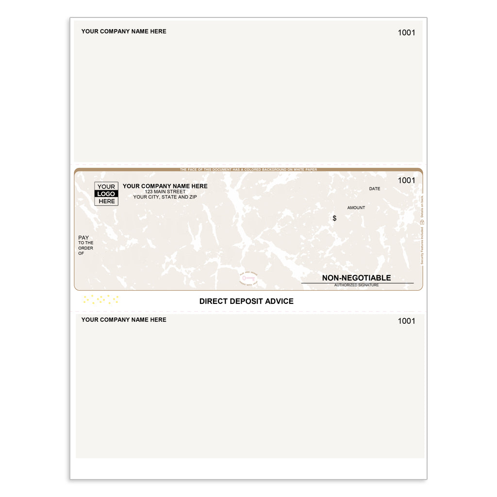 Laser Middle, Direct Deposit Advice Slips - CDM798 - Check Depot
