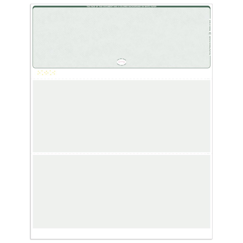 Blank Checks Top Format - Check Depot