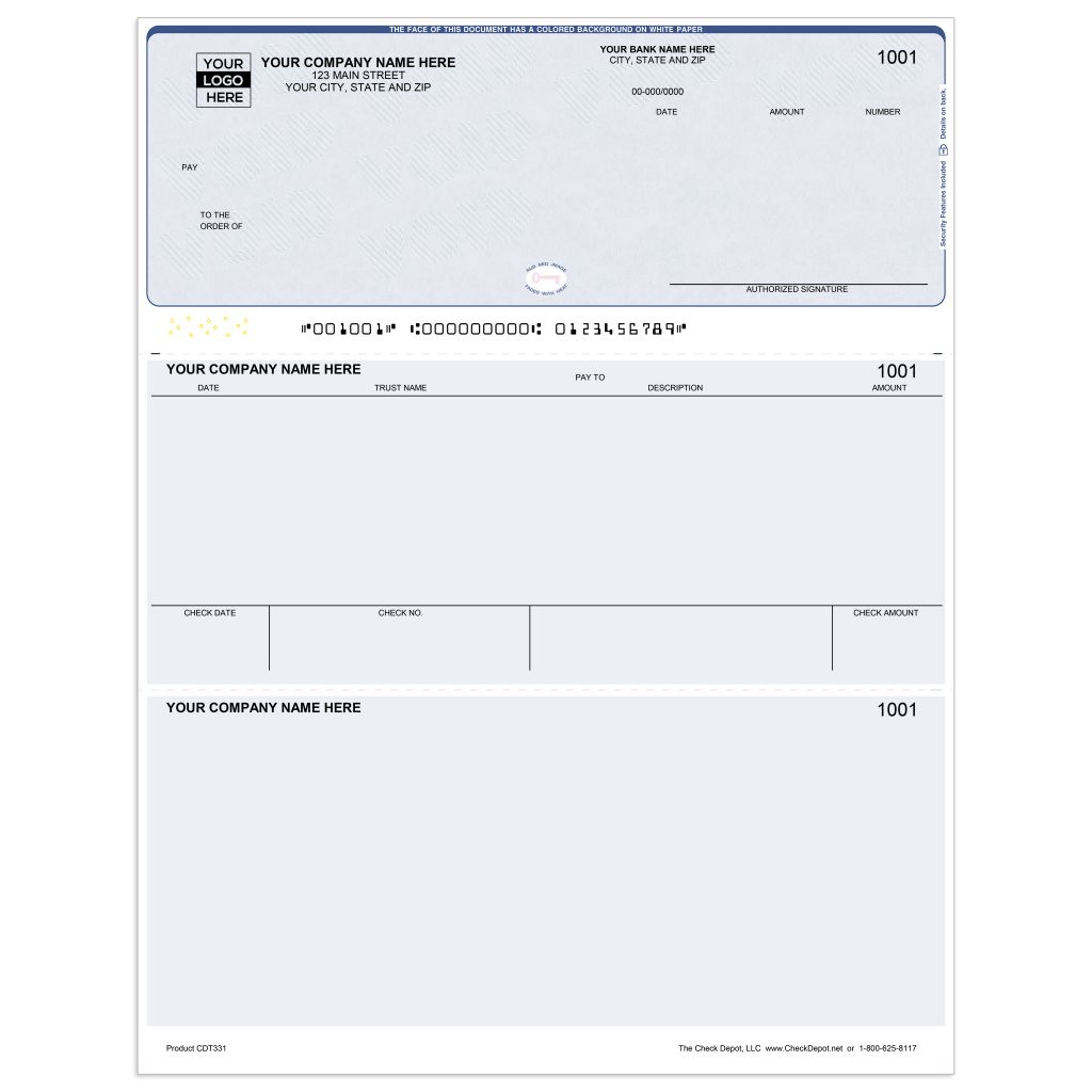 Laser Top Accounts Payable Computer Checks - CDT331 - Check Depot