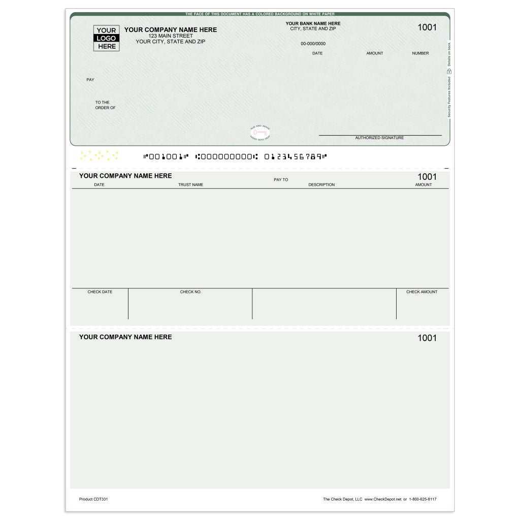 Laser Top Accounts Payable Computer Checks - CDT331 - Check Depot