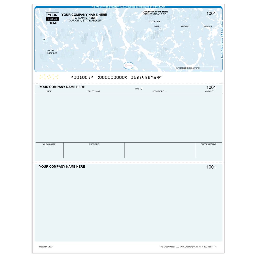 Laser Top Accounts Payable Computer Checks - CDT331 - Check Depot