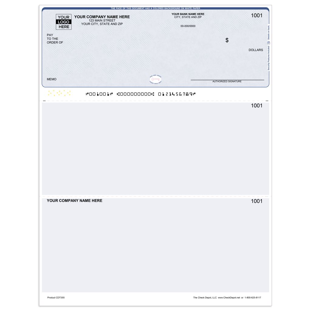 Laser Top Multi-Purpose Computer Checks - CDT355 - Check Depot
