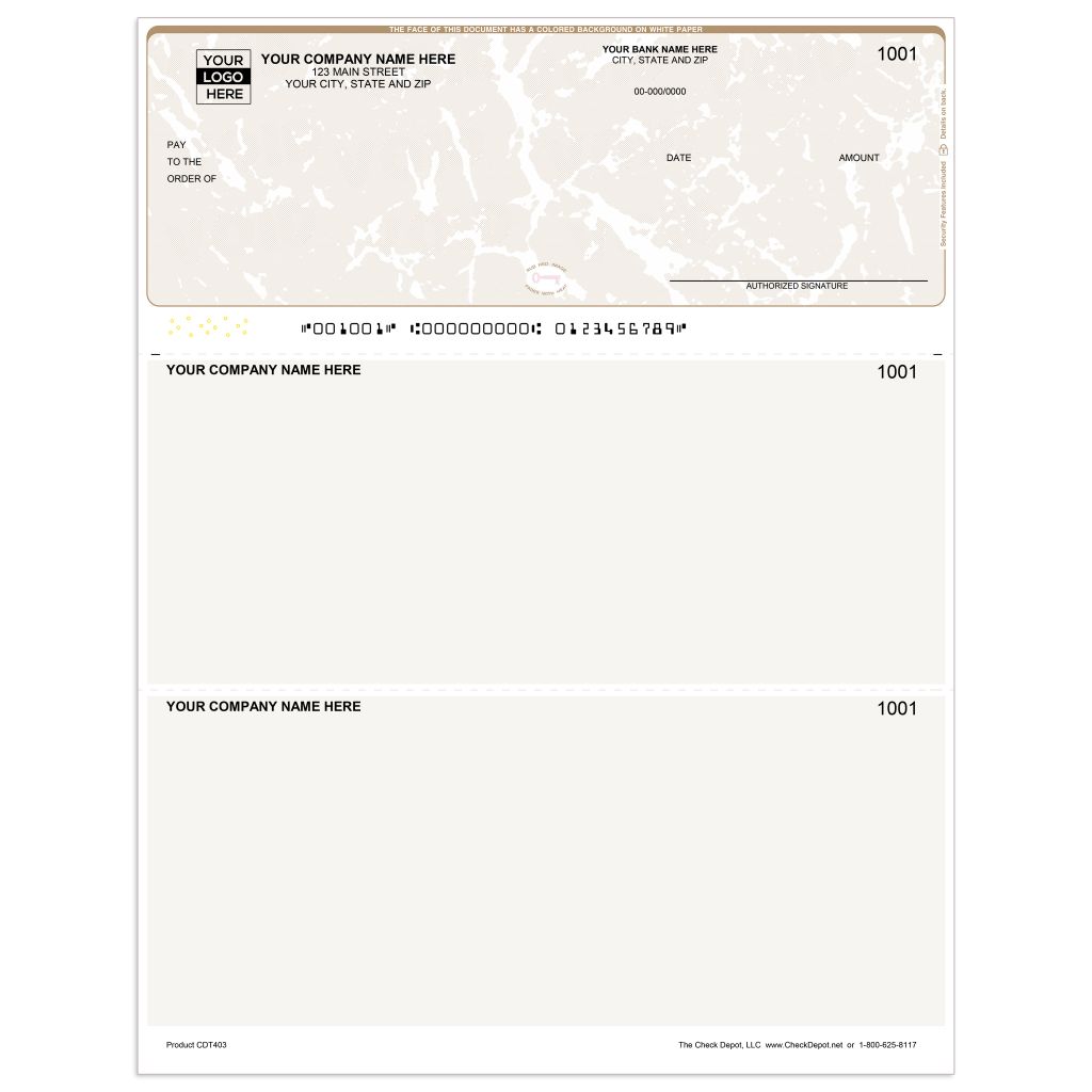 Laser Top Multi-Purpose Computer Checks - CDT403 - Check Depot