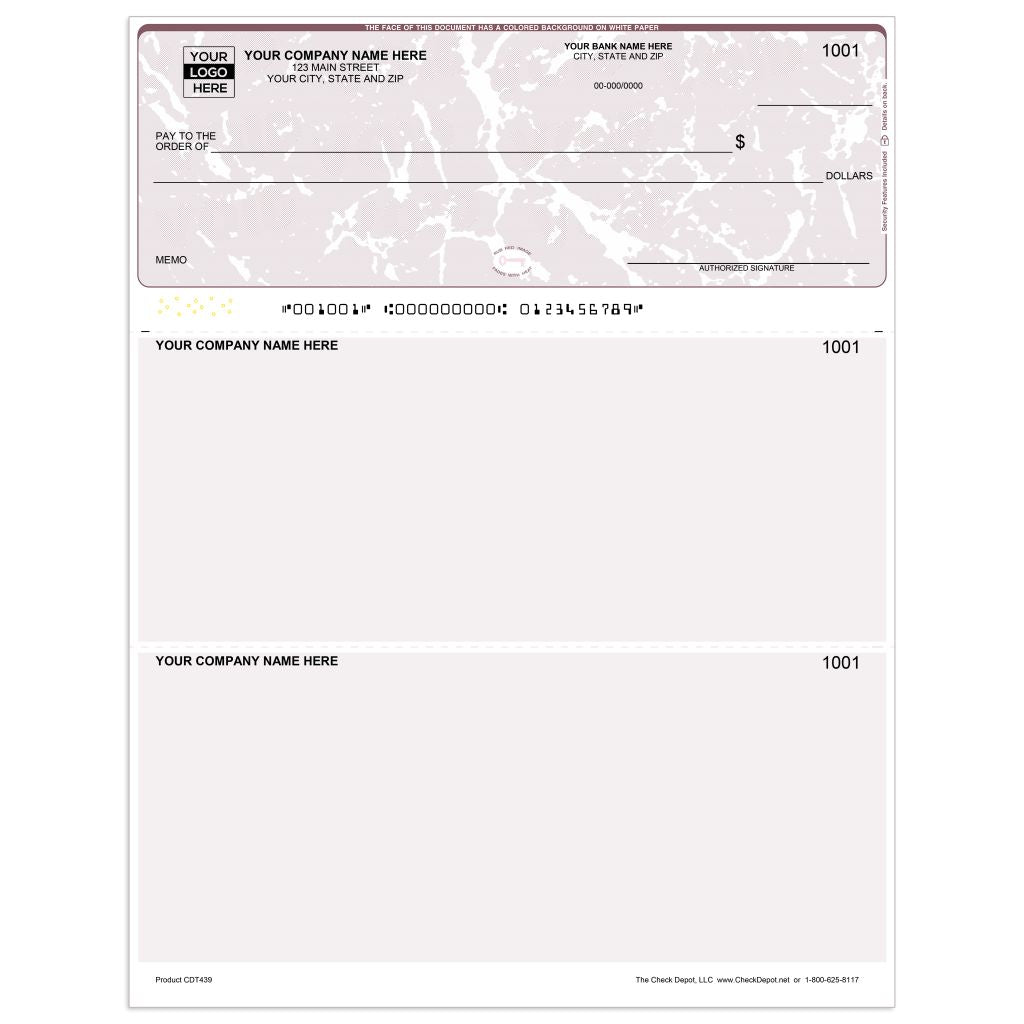 Laser Top Multi-Purpose Computer Checks with Lines - CDT438 - Check Depot