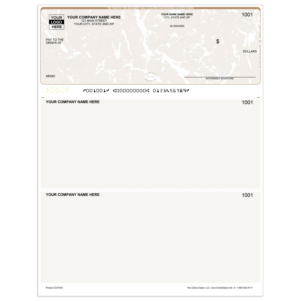 Laser Top Multi-Purpose Computer Checks - CDT439 - Check Depot