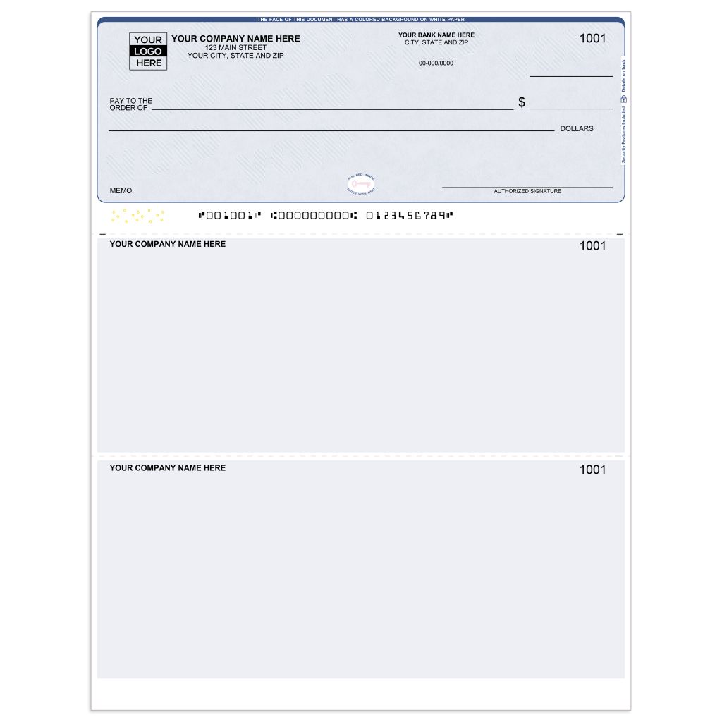 Business Checks 2000 Blue Scallop Laser Checks - Blank Business/Personal Checks Laser Blanks Business Checks 2000 Blue Scallop Laser Checks - Blank Business/Personal Checks Laser Blanks
