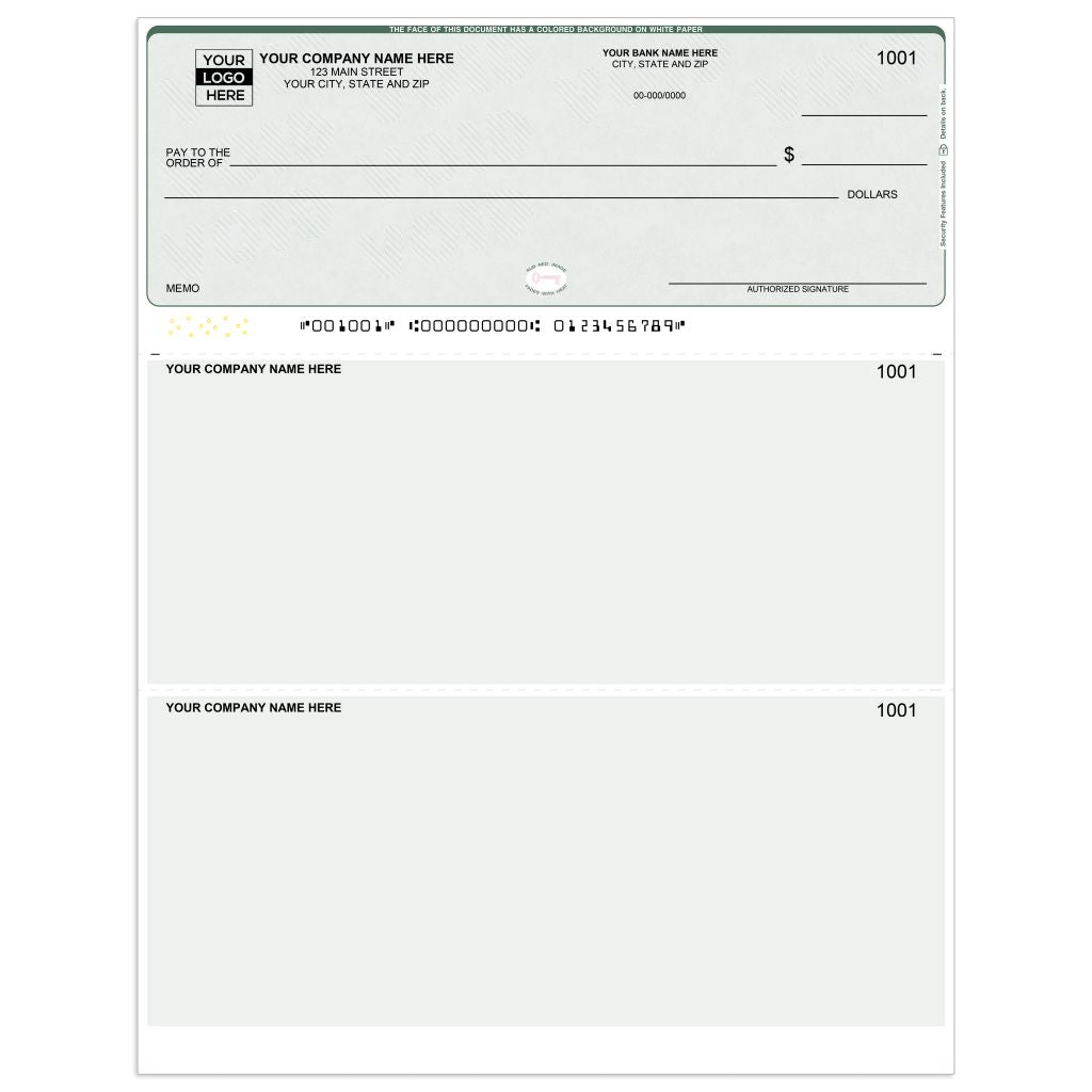 Multi-Purpose Laser Top Checks with Lines - CDT456 - Check Depot