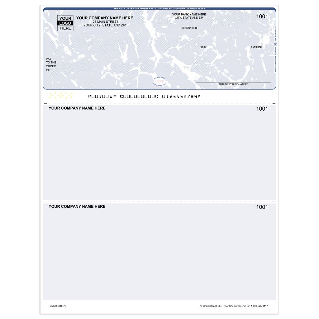 Sample Computer Endorsed Check Pdf Laser Top Multi-Purpose Computer Checks - CDT473 - Check Depot