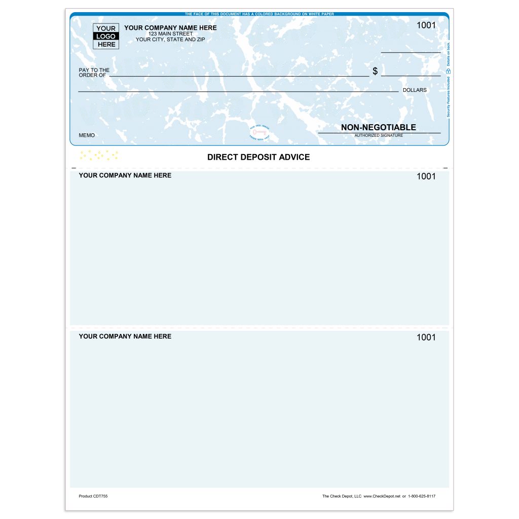 QuickBooks Direct Deposit Advice Slips - Check Depot
